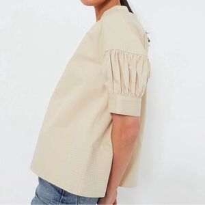 NEW NWT Tuckernuck Ruthie Blouse Tan Small 🥰